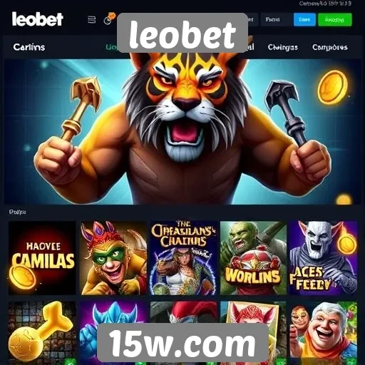 Variedade de jogos disponíveis na plataforma leobet